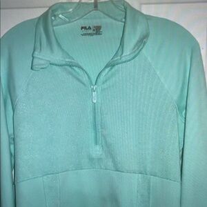 FILA SPORT RUNNING SLIM FIT PULLOVER JACKET - MINT GREEN - WOMENS SIZE MEDIUM